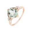 Picture of Prasiolite and diamond ring