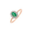 Picture of Emerald and diamond ring