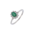 Picture of Emerald and diamond ring