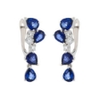 Pilt C&C Kõrvarõngad teemantide ja safiiriga
