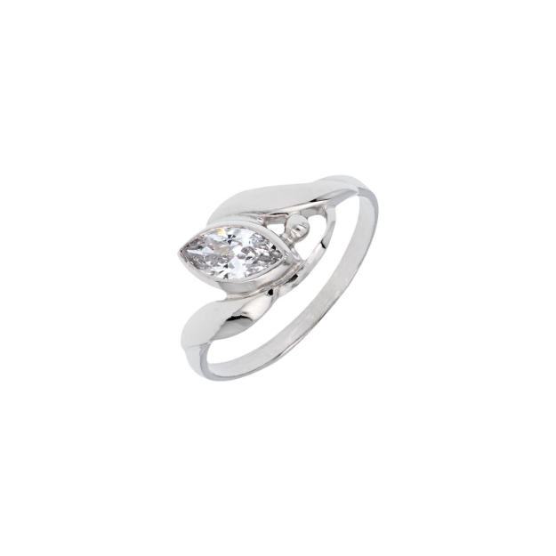 Picture of CZ silver ring - 21 mm