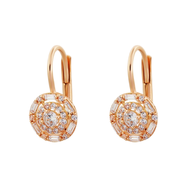 Picture of CZ gold earrings