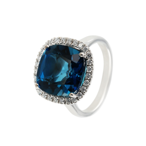 Picture of C&C Ring with Topaz and Diamonds