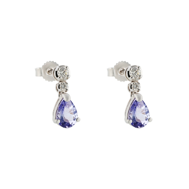 Picture of C&C Earrings with Tanzanites and Diamonds