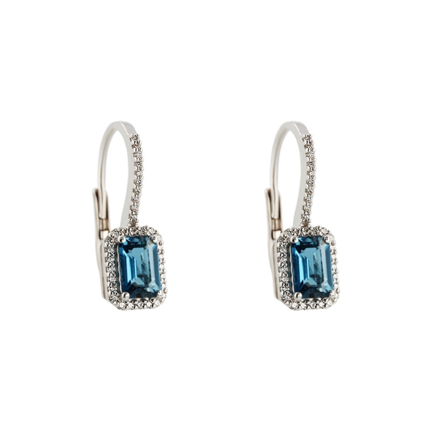 Picture of C&C Earrings with Topaz and Diamonds
