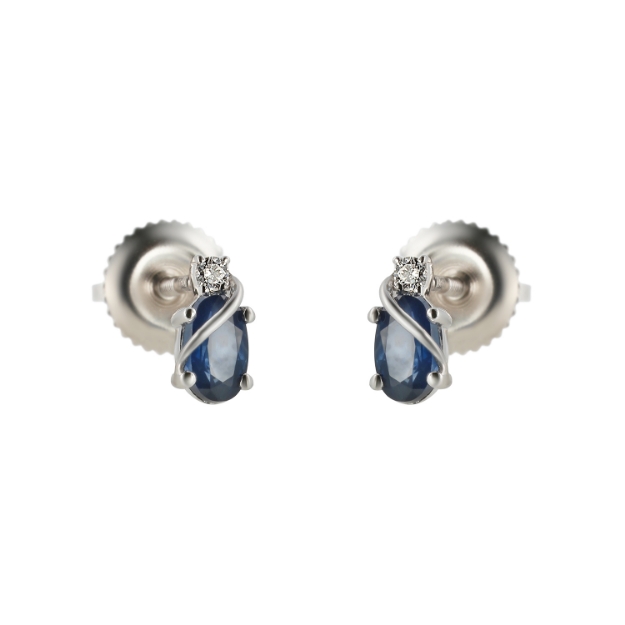 Изображение Серьги с сапфиром и бриллиантами