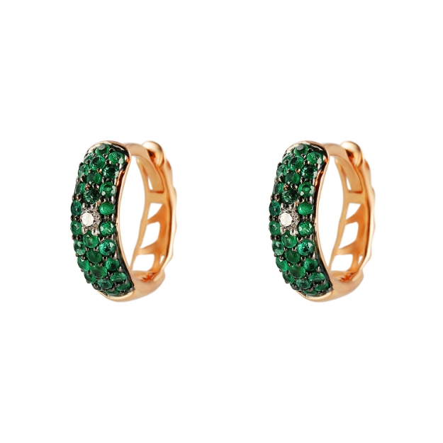 Изображение Серьги с изумрудом и бриллиантами